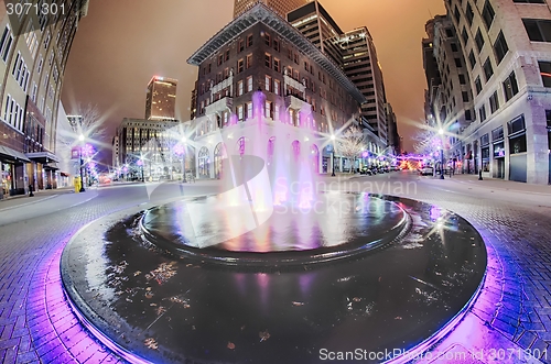 Image of tulsa city skyline around downtown streets