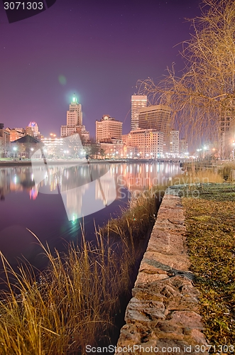 Image of providence Rhode Island from the far side of the waterfront