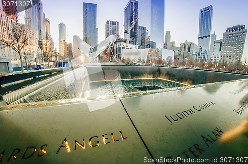 Image of NEW YORK - Dec 26: scenery near World Trade Center in New York C