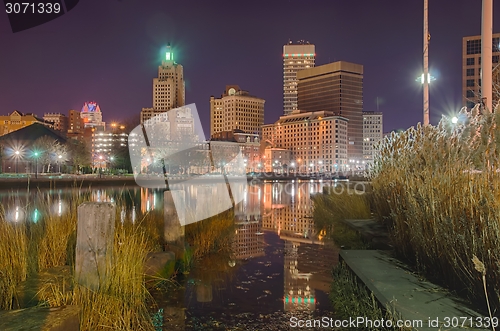 Image of providence Rhode Island from the far side of the waterfront
