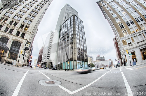 Image of tulsa city skyline around downtown streets