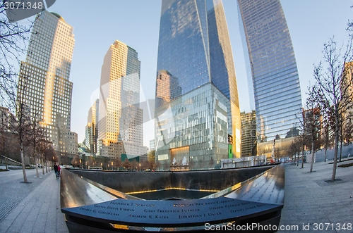 Image of NEW YORK - Dec 26: scenery near World Trade Center in New York C