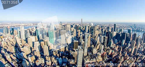 Image of new york city manhattan skyline aerial