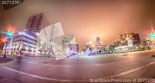 Image of tulsa city skyline around downtown streets