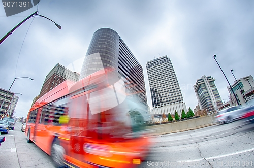 Image of tulsa city skyline around downtown streets