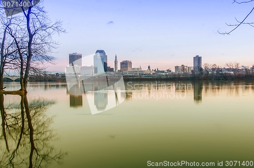 Image of springfield massachusetts city skyline early morning