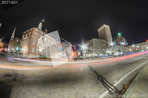 Image of providence Rhode Island from the far side of the waterfront