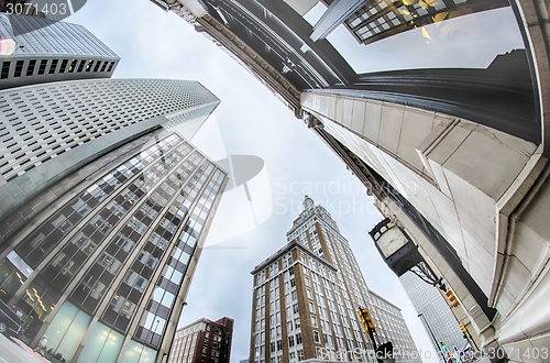 Image of tulsa city skyline around downtown streets