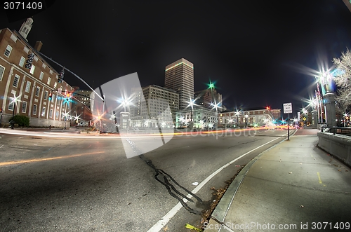 Image of providence Rhode Island from the far side of the waterfront