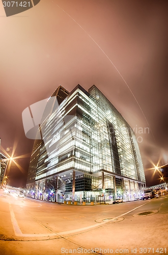 Image of tulsa city skyline around downtown streets