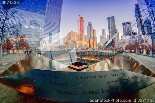 Image of NEW YORK - Dec 26: scenery near World Trade Center in New York C