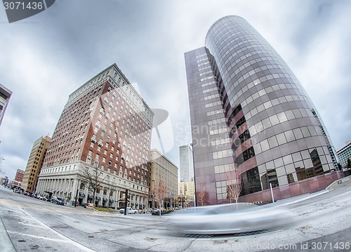 Image of tulsa city skyline around downtown streets