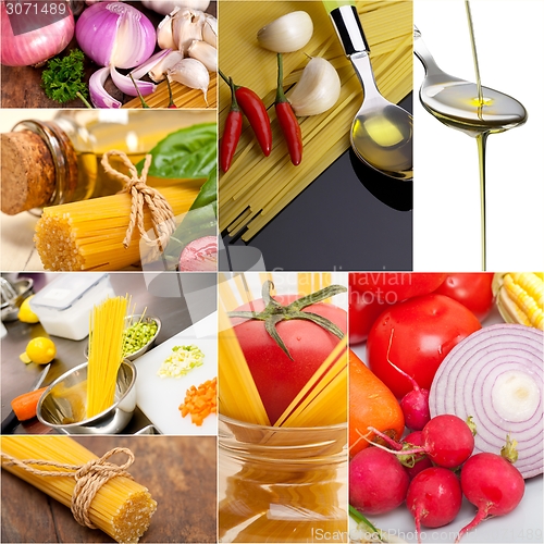 Image of healthy Vegetarian vegan food collage