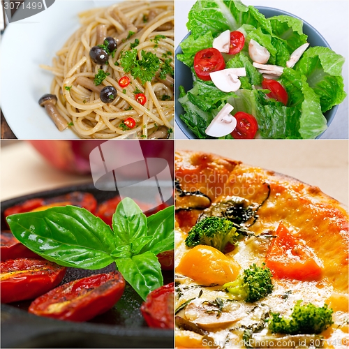 Image of healthy Vegetarian vegan food collage