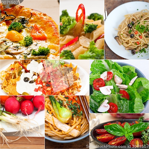 Image of healthy Vegetarian vegan food collage