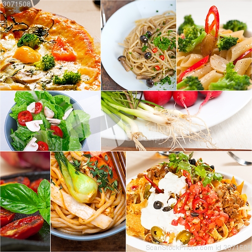 Image of healthy Vegetarian vegan food collage