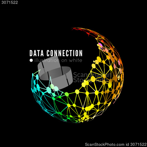 Image of Abstract network connection background