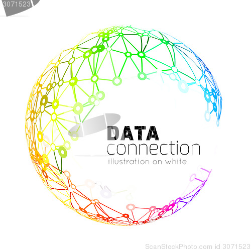 Image of Abstract network connection background