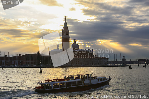 Image of San Giorgio Maggiore in Venice at sunset