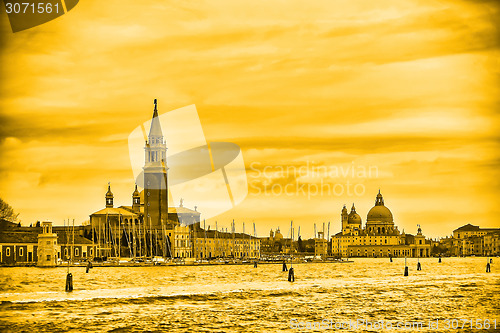 Image of View of San Giorgio Maggiore in yellow