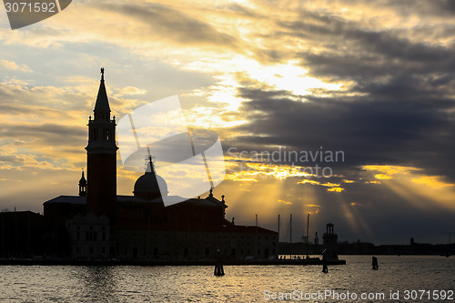 Image of San Giorgio Maggiore church at sunset