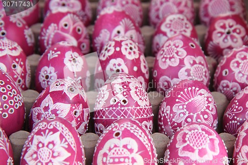 Image of color easter eggs background