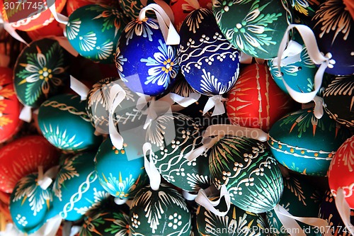 Image of color easter eggs background