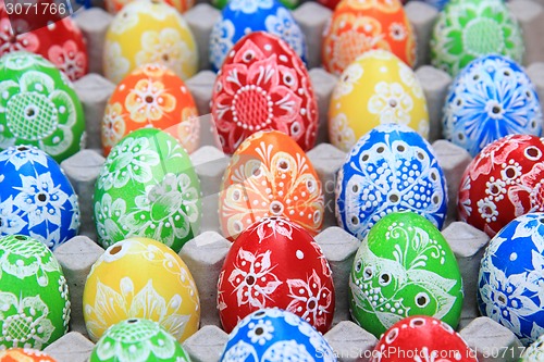 Image of color easter eggs background