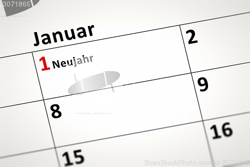 Image of calendar detail