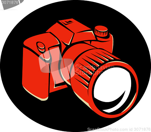 Image of DSLR Digital Camera Front Retro