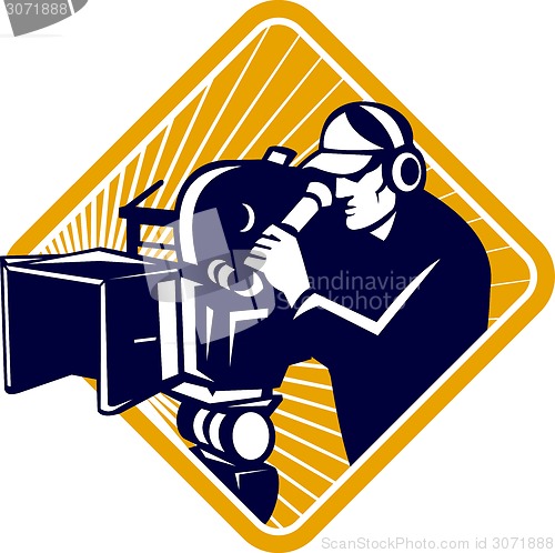 Image of Film Crew Cameraman Shooting Filming Camera Shield