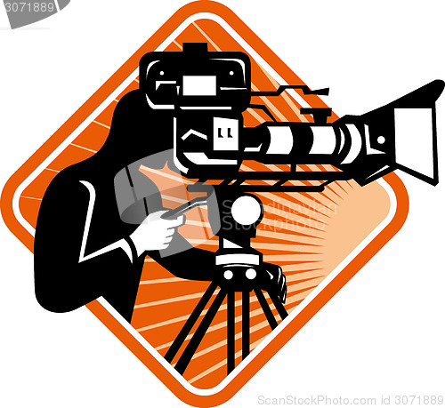 Image of Film Crew Cameraman Shooting Filming Camera