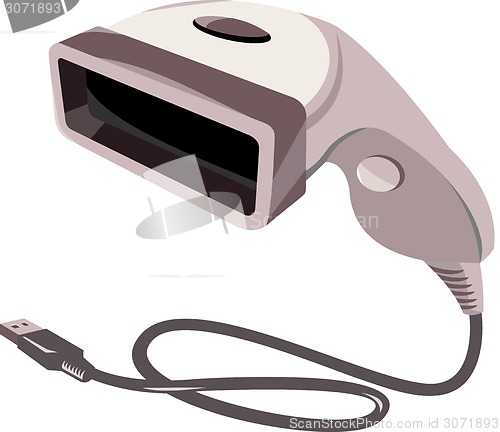 Image of Barcode Scanner Reader USB Cable Retro