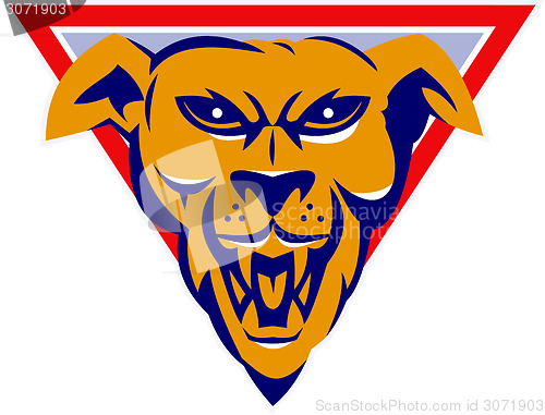 Image of Angry Wild Dog Wold Head Triangle Retro