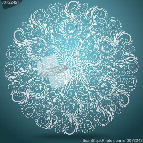 Image of Abstract Christmas vector background with snowflake