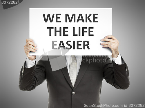 Image of business man message