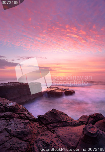 Image of Sunrise North Avoca Beach rock shelf