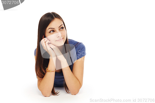 Image of Woman lying on the floor