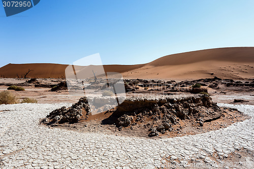 Image of Sossusvlei beautiful landscape of death valley, namibia