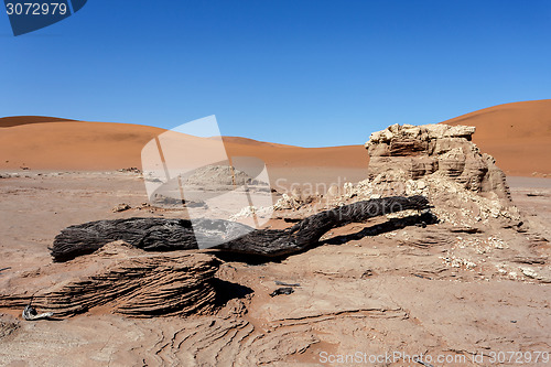 Image of Sossusvlei beautiful landscape of death valley, namibia