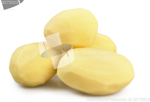 Image of Fresh peeled potatoes