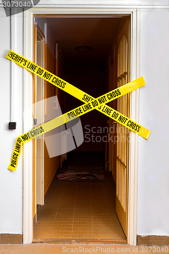 Image of Yellow Plastic Crime Scene