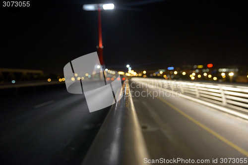 Image of Empty bridge at night