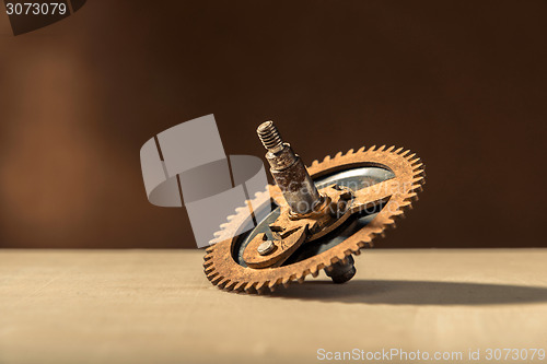 Image of Old gears on table