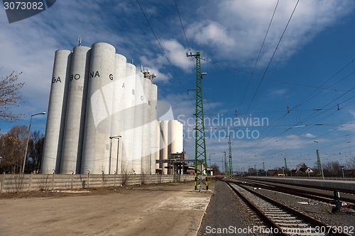 Image of Storage silos in daylight