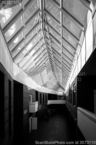 Image of Moving escalator in the business center