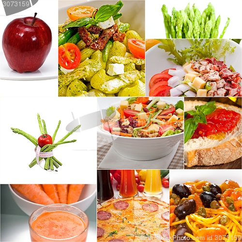 Image of healthy Vegetarian vegan food collage