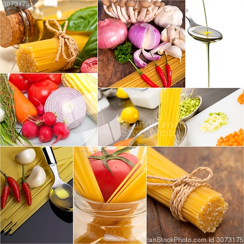 Image of healthy Vegetarian vegan food collage