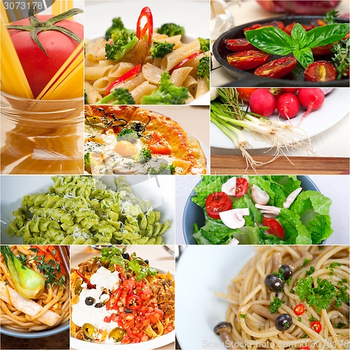 Image of healthy Vegetarian vegan food collage