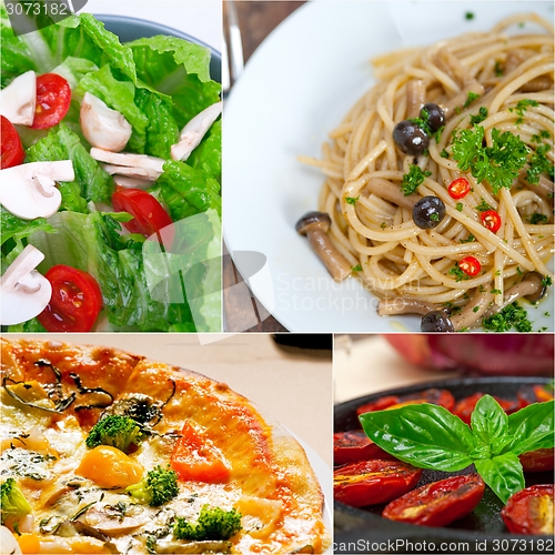 Image of healthy Vegetarian vegan food collage